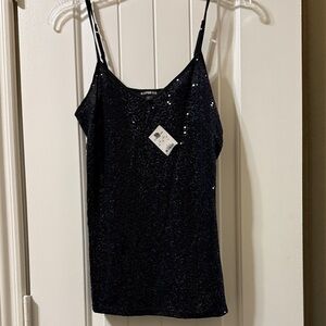Express Sparkling Black and Blue Camisole NWT